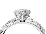 White gold Heart Diamond Cluster Prong-Set Solitaire Ring_64