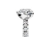 White gold Heart Diamond Pavé Band Solitaire with Four-Prong Setting_216