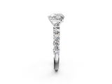 White gold Heart Diamond Pavé Band Solitaire with Four-Prong Setting_40