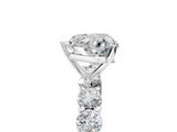 White gold Heart Diamond Pavé Band Solitaire with Four-Prong Setting_43