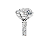 White gold Heart Diamond Pavé Band with Six-Prong Setting_20