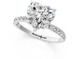 White gold Heart Diamond Pavé Band with Six-Prong Setting_46