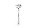 White gold Heart Diamond Pavé Band with Six-Prong Setting_47
