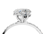 White gold Heart Diamond Pavé Band with Six-Prong Setting_49