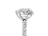 White gold Heart Diamond Pavé Band with Six-Prong Setting_50