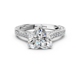 White gold Heart Diamond Solitaire with Pave Band and Six-Prong Setting_55