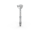 White gold Heart Diamond Solitaire with Pave Band and Six-Prong Setting_57