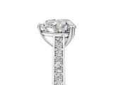 White gold Heart Diamond Solitaire with Pave Band and Six-Prong Setting_60