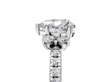 White gold Heart Diamond Three-Stone Pave Band with Four-Prong Setting_48