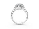 White gold Heart Halo Diamond Engagement Ring with Intricate Filigree Band and Four-Prong Setting_39