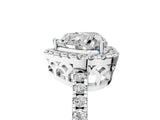 White gold Heart Halo Diamond Engagement Ring with Pavé Band and Four-Prong Setting_104