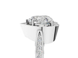White gold Heart Halo Diamond Engagement Ring with Split Shank Band and Four-Prong Setting_11