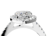 White gold Heart Halo Diamond Pavé Solitaire Ring_61