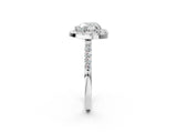 White gold Heart Halo Diamond Pavé Solitaire Ring_65