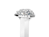 White gold Heart Halo Diamond Ring with Cathedral Band and Four-Prong Setting_85
