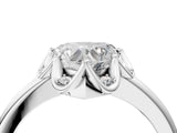 White gold Heart Halo Diamond Ring with Round Cluster Setting, Solitaire Band, and Four-Prong Setting_51