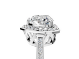 White gold Heart Halo Diamond Ring with Split Shank and Four-Prong Setting_78