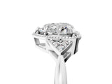 White gold Heart Halo Diamond Ring with Tapered Band and Four-Prong Setting_20