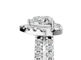 White gold Heart Halo Diamond Split Shank Engagement Ring with Prong Setting_56