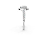 White gold Heart Halo Milgrain Solitaire with Bezel Set Side Stones and Pave Band_34