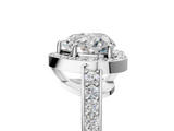 White gold Heart Halo Pavé Diamond Engagement Ring with Bezel Setting_25