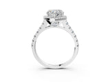 White gold Heart Halo Pavé Diamond Engagement Ring with Four-Prong Setting_29