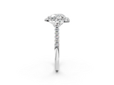 White gold Heart Halo Pavé Diamond Engagement Ring with Four-Prong Setting_5