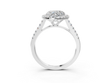White gold Heart Halo Pavé Diamond Engagement Ring with Four-Prong Setting_6