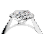 White gold Heart Halo Pavé Diamond Engagement Ring with Four-Prong Setting_7