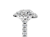 White gold Heart Halo Pavé Diamond Engagement Ring with Four-Prong Setting_8