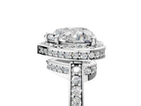 White gold Heart Halo Pave Band Solitaire Ring with Prong Setting_72