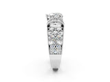 White gold Heart Halo Pave Diamond Engagement Ring with Milgrain Detailing_69