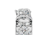 White gold Heart Halo Pave Diamond Engagement Ring with Milgrain Detailing_76