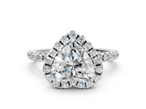 White gold Heart Halo Round Diamond Pavé Band Four-Prong Ring_3