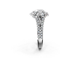 White gold Heart Halo Split Shank Diamond Engagement Ring with Pave Band and Four-Prong Setting_56