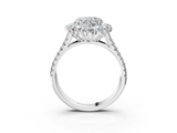 White gold Heart Halo Split Shank Diamond Engagement Ring with Pave Band and Four-Prong Setting_57