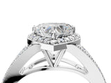White gold Heart Halo Split Shank Pave Diamond Ring with Four-Prong Setting_53