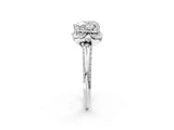 White gold Heart Halo Split Shank Pave Diamond Ring with Petal Prong Setting_22