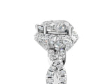 White gold Heart Halo Twist Band Solitaire Ring with Six-Prong Setting_37