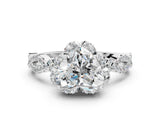 White gold Heart Halo Twist Band Solitaire Ring with Six-Prong Setting_37