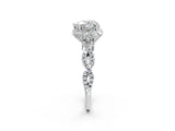 White gold Heart Halo Twist Band Solitaire Ring with Six-Prong Setting_39