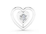 White gold Heart Prong Round Diamond Pendant_10