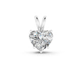 White gold Heart-Shaped Diamond Solitaire Pendant with Four-Prong Setting_33