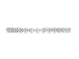 White gold Heart-Shaped Diamond Tennis Bracelet with Channel Setting and Four-Prong Setting_6