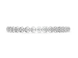 White gold Heart-Shaped Diamond Tennis Bracelet with Channel Setting and Prong Set Stones_14