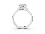 White gold Heart Solitaire Bezel-Set Diamond Ring with Channel-Set Band_59
