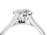 White gold Heart Solitaire Bezel-Set Diamond Ring with Channel-Set Band_60