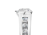 White gold Heart Solitaire Bezel-Set Diamond Ring with Channel-Set Band_61