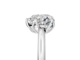 White gold Heart Solitaire Cathedral Diamond Ring with Six-Prong Setting_36