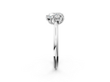 White gold Heart Solitaire Cathedral Diamond Ring with Six-Prong Setting_39